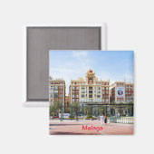 Malaga. Aussicht auf das Stadtzentrum Magnet (Vorderseite/Rückseite)