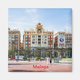 Malaga. Aussicht auf das Stadtzentrum Magnet