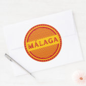 Málaga City Pride Emblem – Spanische Identität Runder Aufkleber (Umschlag)