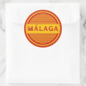 Málaga City Pride Emblem – Spanische Identität Runder Aufkleber (Tasche)