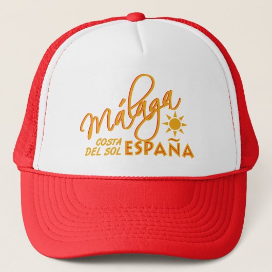 Málaga España hat - Farbe auswählen Truckerkappe (Vorderseite)