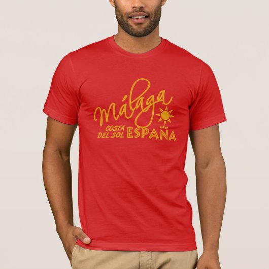 Málaga España Shirt - wählen Sie Stil & Farbe (Vorderseite)