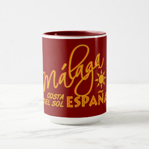 Málaga España Tasse - wählen Sie Stil & Farbe