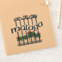 Malaga, Fenster mit Blumen