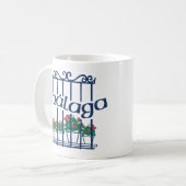 Malaga, Fenster mit Blumen Kaffeetasse (Vorderseite Links)