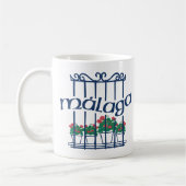 Malaga, Fenster mit Blumen Kaffeetasse (Links)