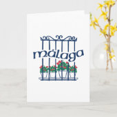 Malaga, Fenster mit Blumen Karte (Gelbe Blume)