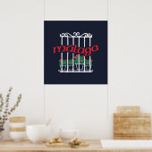 Malaga, Fenster mit Blumen Poster (Küche)