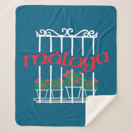 Malaga, Fenster mit Blumen Sherpadecke
