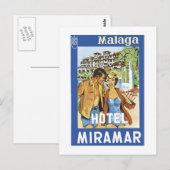 Malaga Hotel Miramar Postkarte (Vorne/Hinten)