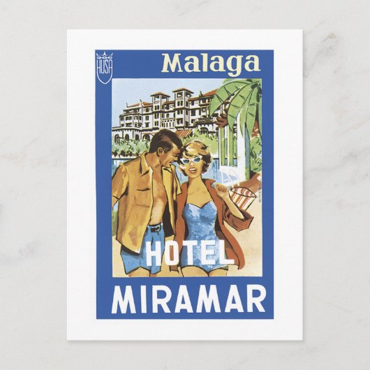 Malaga Hotel Miramar Postkarte (Vorderseite)