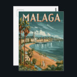 Malaga in Retro Charm - Vintage Reise Postkarte<br><div class="desc">Reisen Sie mit dieser Vintagen Postkarte zurück,  die Malaga zeigt. Diese Postkarte zeigt die reiche Geschichte und die pulsierende Kultur der Stadt in einer Retro-Vektorgrafik. Es ist eine perfekte Möglichkeit,  eine Touch von Malagas Charme mit Ihren Lieben zu teilen.</div>