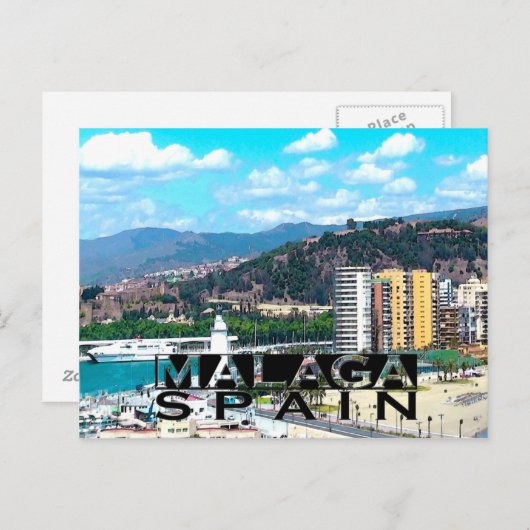 Malaga Postkarte (Vorne/Hinten)