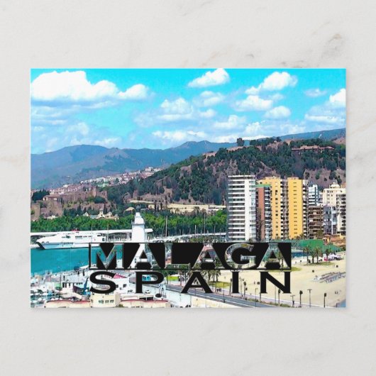 Malaga Postkarte (Vorderseite)