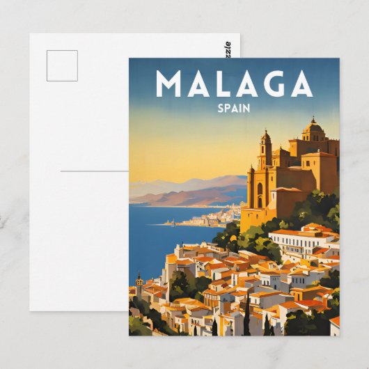 Malaga Postkarte (Vorne/Hinten)