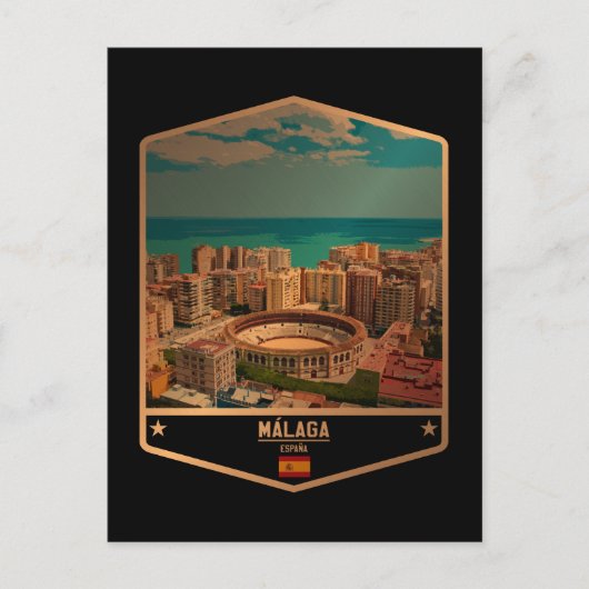 Málaga Postkarte (Vorderseite)