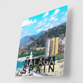Malaga Quadratische Wanduhr (Winkel)
