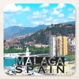 Malaga Rechteckiger Pappuntersetzer
