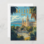Malaga - Sonne, Meer und spanischer Charme Postkarte (Vorne/Hinten)