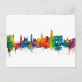 Málaga Spain Skyline Postkarte (Vorderseite)