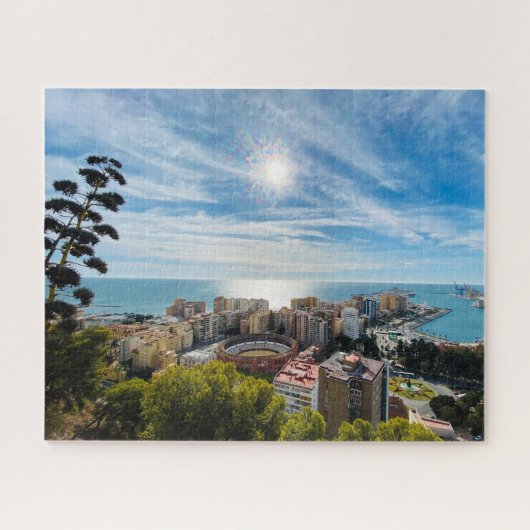 Malaga, Spanien (mit Blick auf Stadt und Küste) Puzzle (Horizontal)