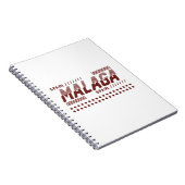 Malaga Spanien Moderne urbane Typografie-Design Notizblock (Rechte Seite)