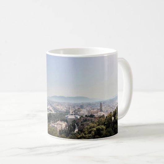 Malaga, Spanien Panorama Kaffeetasse (VorderseiteRechts)