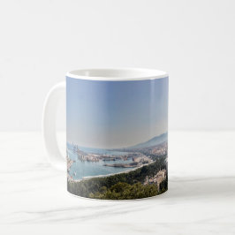 Malaga, Spanien Panorama Kaffeetasse