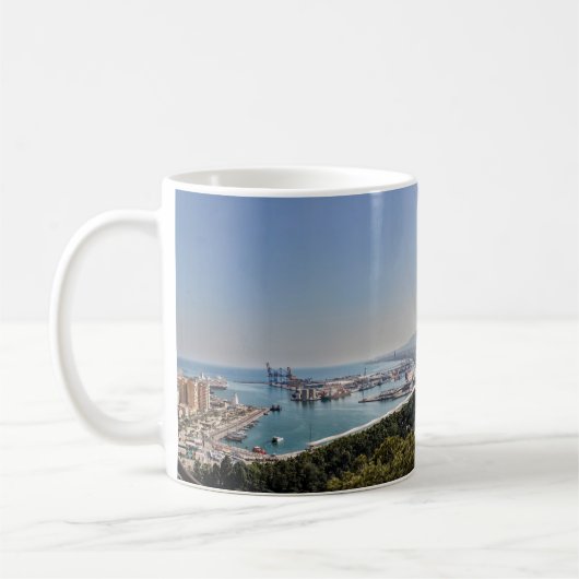 Malaga, Spanien Panorama Kaffeetasse (Links)