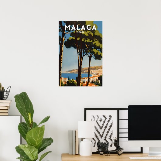 Malaga Spanien Poster (Heimbüro)