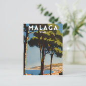 Malaga Spanien Postkarte (Stehend Vorderseite)