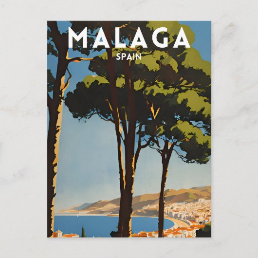 Malaga Spanien Postkarte (Vorderseite)