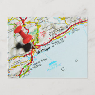 Malaga, Spanien Postkarte