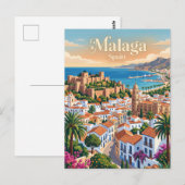 Malaga, Spanien Postkarte (Vorne/Hinten)
