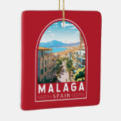 Malaga Spanien Reisen Kunst Vintag Keramikornament (Rechts)