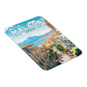 Malaga Spanien Reisen Kunst Vintag Magnet (Rechte Seite)
