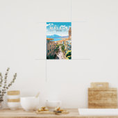 Malaga Spanien Reisen Kunst Vintag Poster (Küche)
