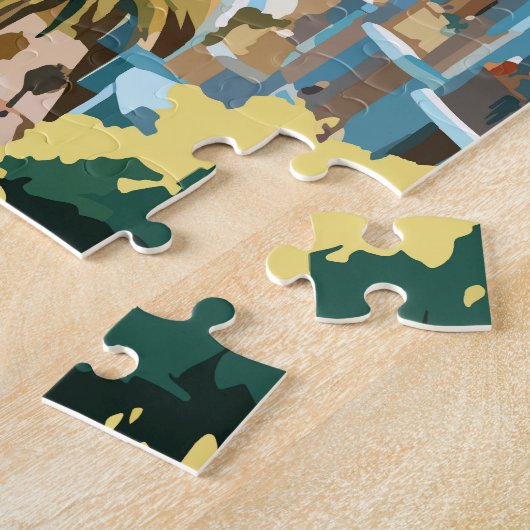 Malaga Spanien Reisen Kunst Vintag Puzzle (Seite)