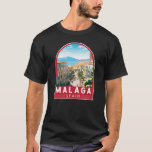 Malaga Spanien Reisen Kunst Vintag T-Shirt<br><div class="desc">Málaga Retro Vektor Reise Design. An den sonnenverwöhnten Küsten Südspaniens gelegen,  lädt Malaga die Reisenden zu einer faszinierenden Mischung aus reicher Geschichte,  lebendiger Kultur und atemberaubender Naturschönheit ein.</div>