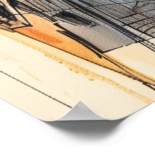 Malaga Spanien Reisen Poster (Ecke)