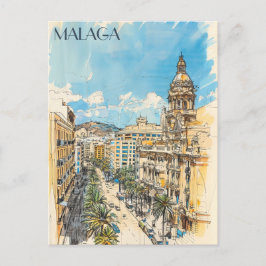 Malaga Spanien Reisen Postkarte
