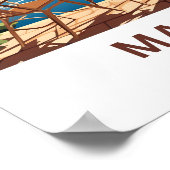 Malaga Spanien Reisen Print Poster (Ecke)