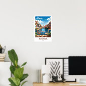 Malaga Spanien Reisen Print Poster (Heimbüro)