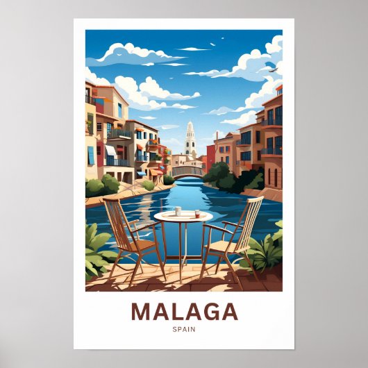 Malaga Spanien Reisen Print Poster (Vorne)