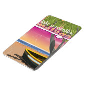 Malaga Spanien Reiseplakat. Magnet (Linke Seite)