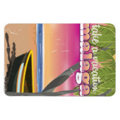 Malaga Spanien Reiseplakat. Magnet (Horizontal)