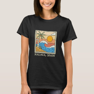 Malaga Spanien Souvenirs Espana Reise Urlaub Männe T-Shirt