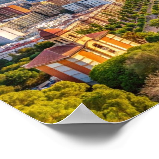 Malaga Spanien Stadtbild Poster (Ecke)