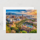 Malaga Spanien Stadtbild Postkarte (Vorne/Hinten)