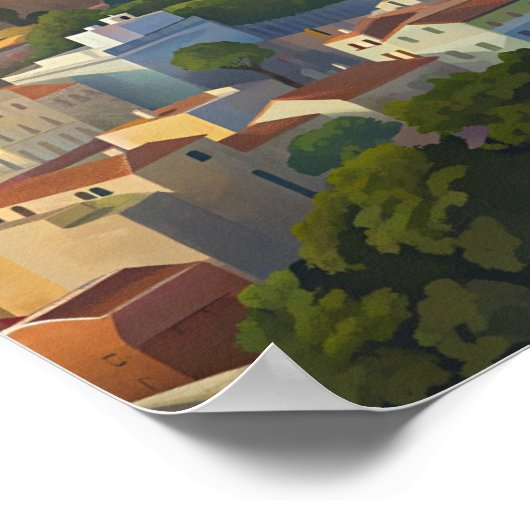 Malaga Spanien Stadtrundfahrt Poster (Ecke)